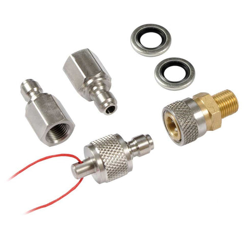 Connection Kit, 1/8" BSP, Double Male and Single Female Quick Connect Fittings with Dust Plug - Airtanks.co.nz